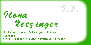 ilona metzinger business card